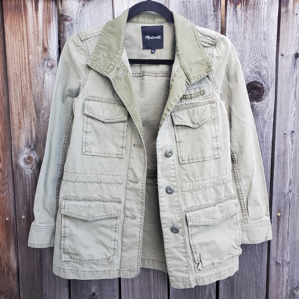 Madewell Army Green Military Utility Jacket - Picture 2 of 7